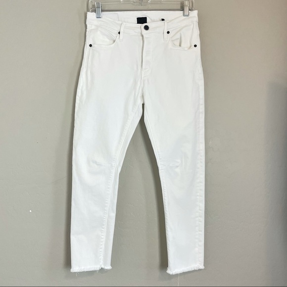 RtA | White Raw Hem Skinny Jeans Size 26 - Picture 3 of 8